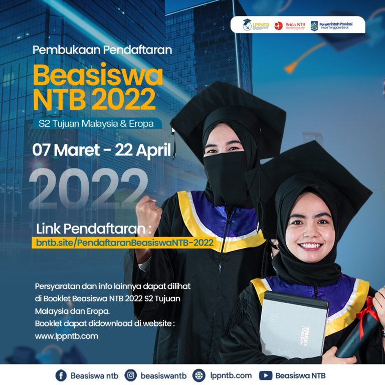 Pendaftaran Beasiswa NTB 2022 untuk Peningkatan SDM Daerah