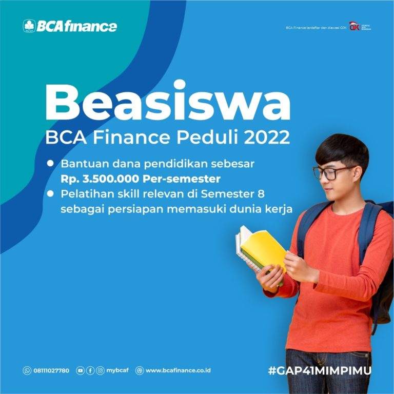 Hadir Sebagai CSR, Beasiswa BCA Dibuka untuk 2 Program Menarik