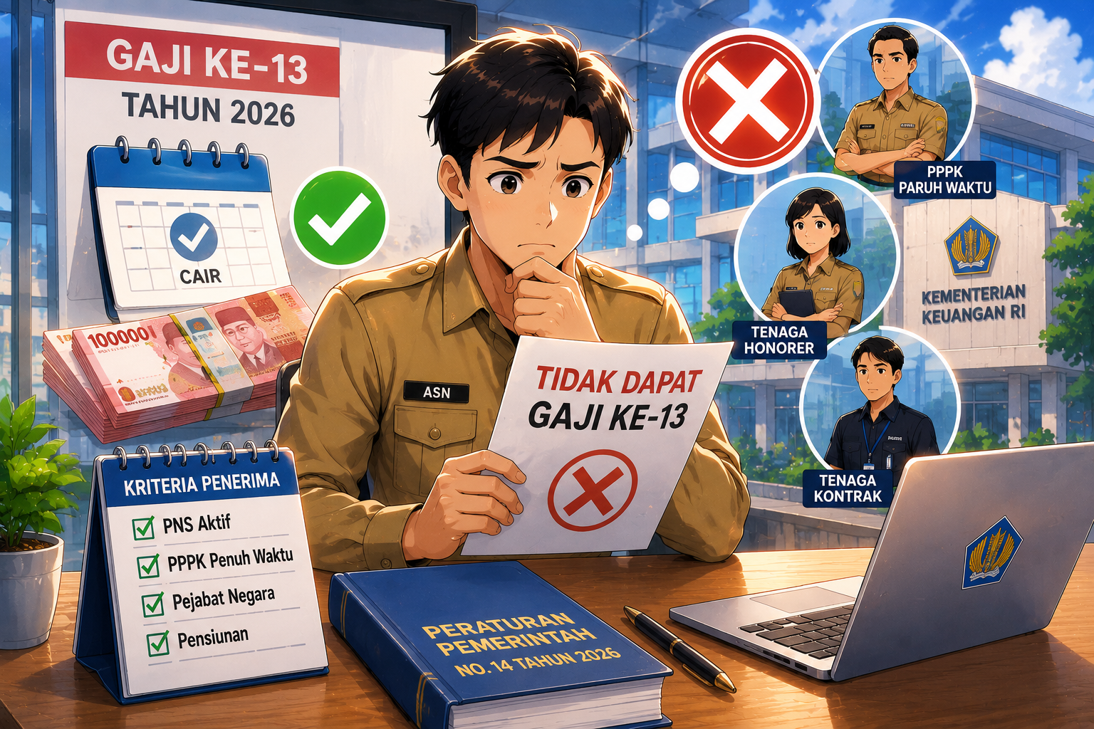 ASN Ini Tidak Dapat Gaji ke-13 Tahun 2026