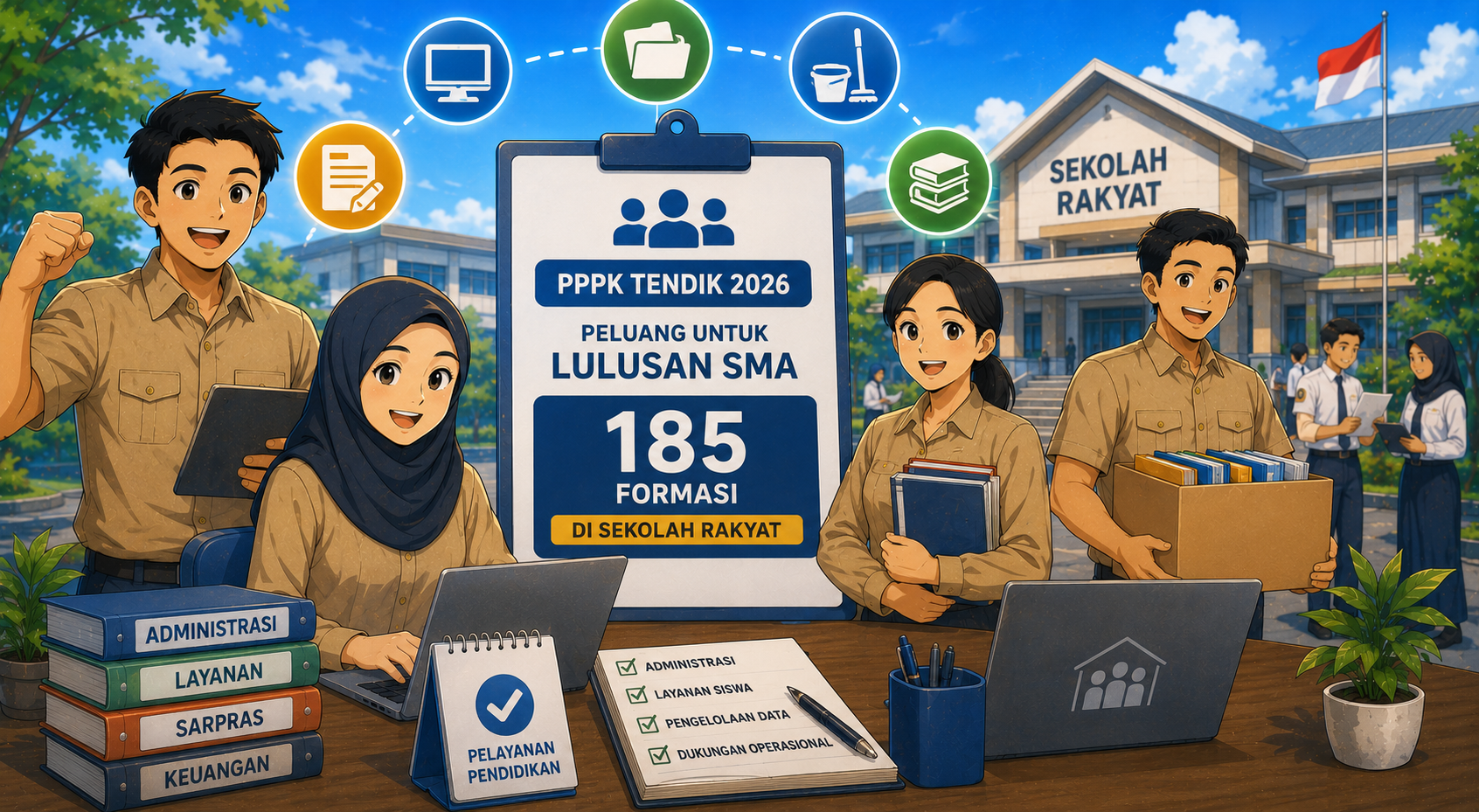 Peluang PPPK Tendik 2026 untuk Lulusan SMA, Tersedia 185 Formasi di Sekolah Rakyat
