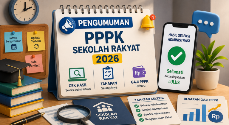 Pengumuman PPPK Sekolah Rakyat 2026 Besok, Simak Cara Cek Hasil Seleksi Administrasi dan Tahapan Selanjutnya