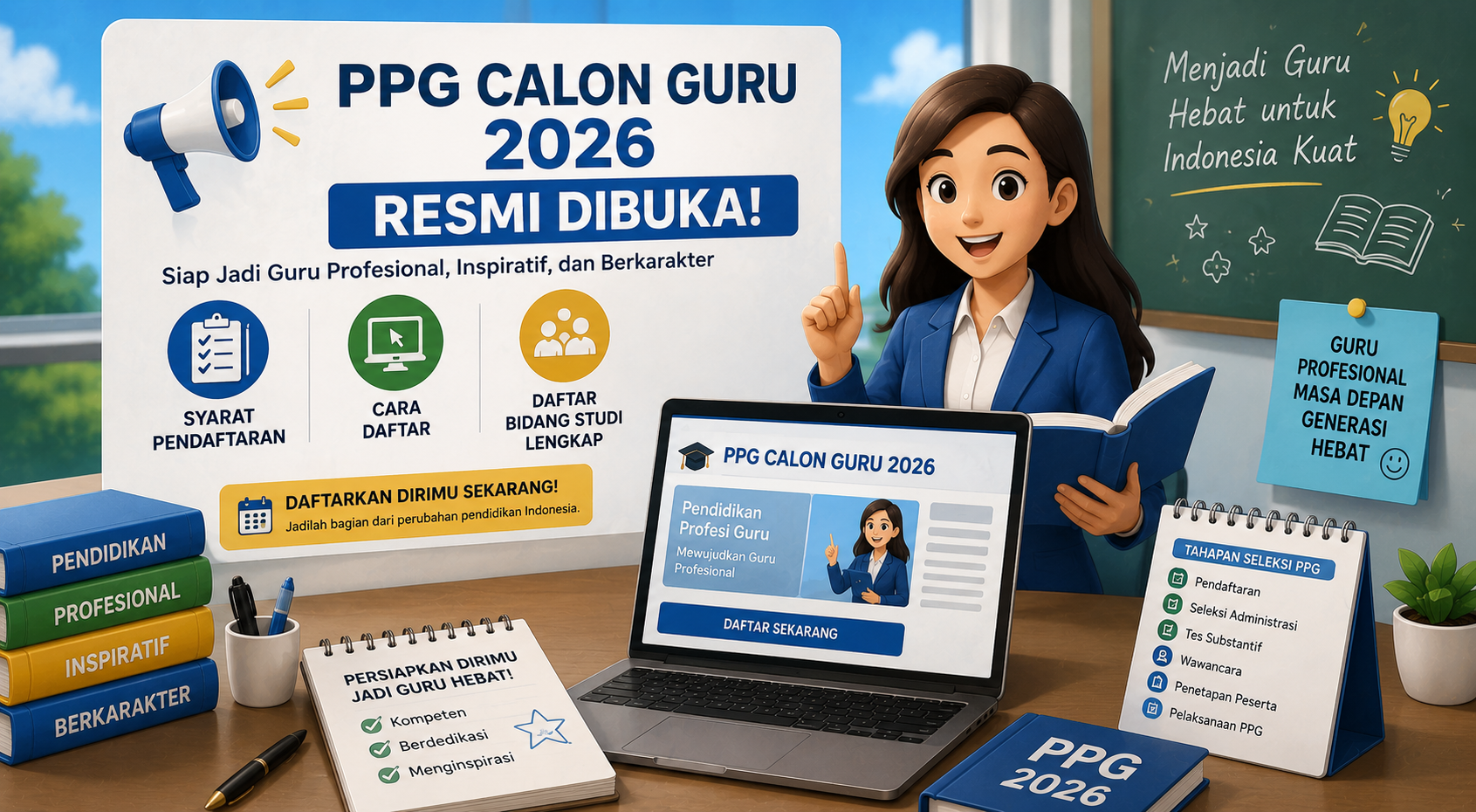PPG Calon Guru 2026 Resmi Dibuka, Simak Syarat Pendaftaran dan Daftar Bidang Studi Lengkap