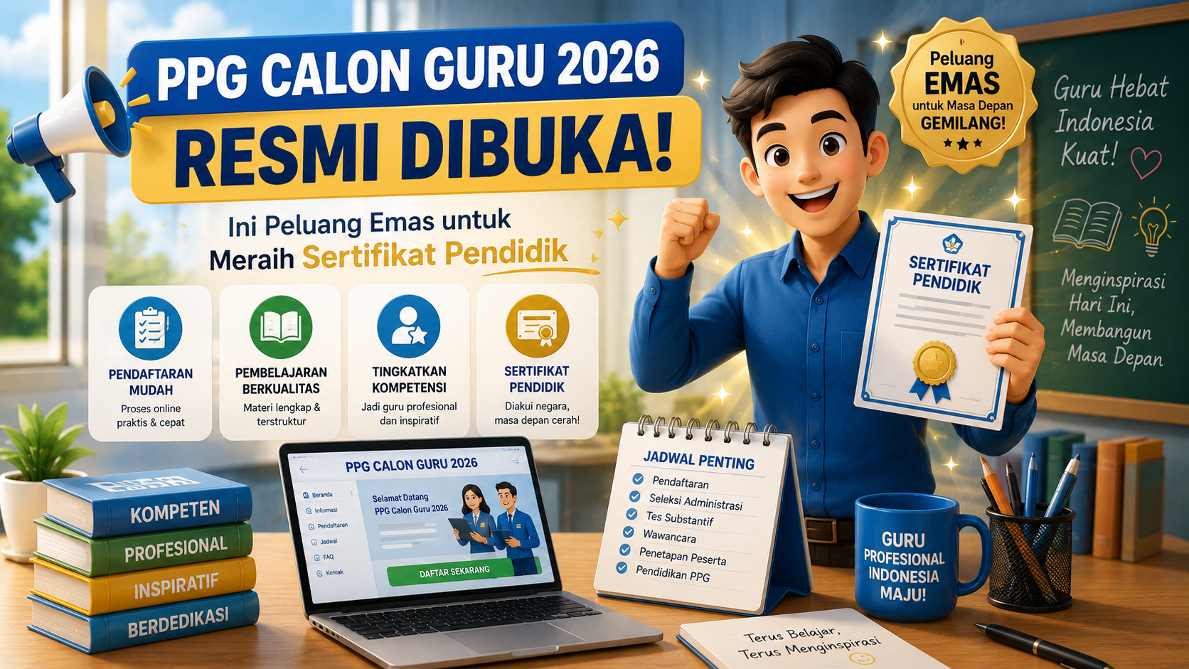 PPG Calon Guru 2026 Resmi Dibuka! Ini Peluang Emas untuk Meraih Sertifikat Pendidik