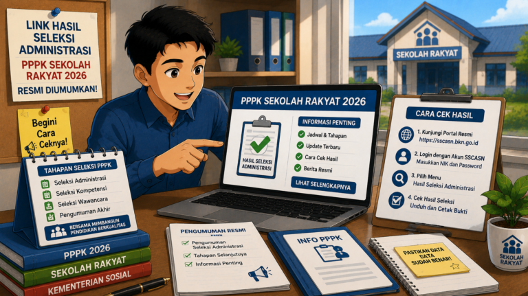 Link Hasil Seleksi Administrasi PPPK Sekolah Rakyat 2026 Resmi Diumumkan, Begini Cara Ceknya