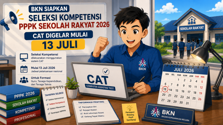 BKN Siapkan Seleksi Kompetensi PPPK Sekolah Rakyat 2026, CAT Digelar Mulai 13 Juli