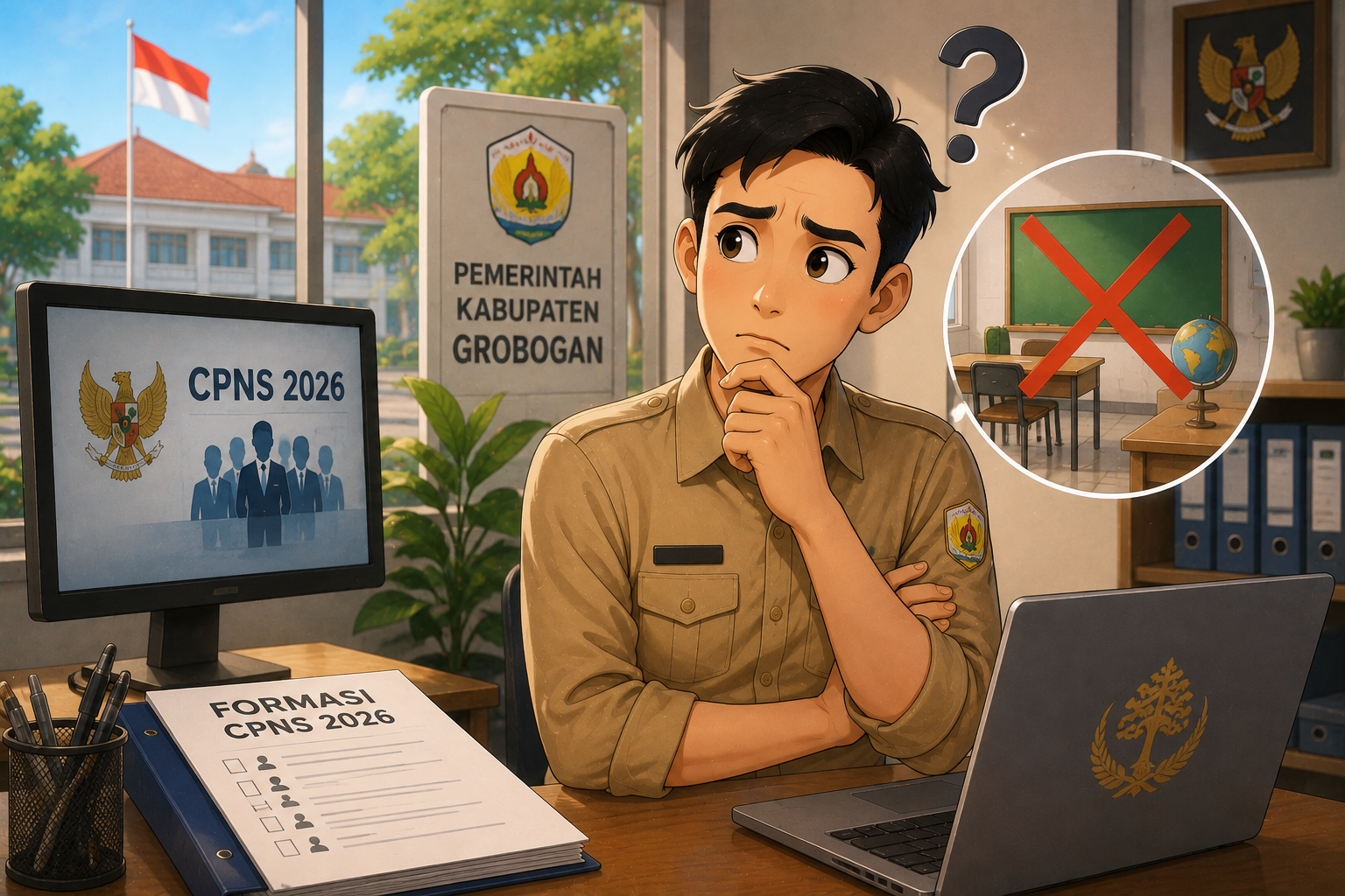 CPNS Grobogan 2026 Tidak Membuka Formasi Guru, Apa Penyebabnya?